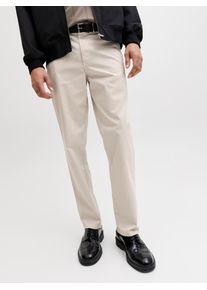 Jack & Jones Chinohose JACK & JONES "JPSTOLLIE VANCE CHINO NOOS", Herren, Gr. 36, L&auml;nge 32, pumice stone, Web, Obermaterial: 97% Baumwolle, 3% Elasthan, unifarben, Hosen Chinohose