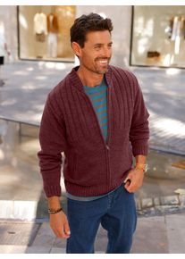 Strickjacke CLASSIC, Herren, Gr. 60, rot (dunkelrot), 50% Polyacryl, 50% Wolle, unifarben, Strickjacken Strickjacke