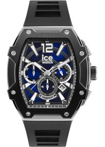 Ice Watch Chronograph ICE-WATCH "ICE boliday - Steel - Large - CH", schwarz (schwarz, blau), Armbanduhren, Herren, Chronograph, Armbanduhr, Quarzuhr, Herrenuhr, Silikonarmband, Stoppfunktion