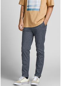 Jack & Jones Chinohose JACK & JONES "JPSTMARCO JJFURY AKM", Herren, Gr. 34, L&auml;nge 32, blau (faded denim), Web, Obermaterial: 98% Baumwolle, 2% Elasthan, unifarben, slim fit normal, Hosen Chinohose