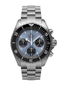 Chronograph RUHLA "Glasbach Cup", silber (silberfarben), Armbanduhren, Damen, Chronograph, Quarzuhr, Herrenuhr, Datum, Stoppfunktion, Saphirglas, Made in Germany