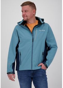 Softshelljacke DEPROC Active "NUNAVUT MEN", Herren, Gr. M (50), grau (smoke), 96% Polyester; 4% Elastan, mit verstellbarem Klettverschluss, Jacken Softshelljacke, auch in Gro&szlig;en Gr&ouml;&szlig;en erh&auml;ltlich