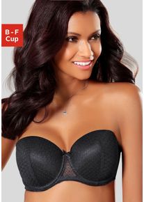 Schalen-BH Nuance, Damen, Gr. 95, Cup E, schwarz, Spitze, Obermaterial: 61% Polyester, 34% Polyamid, 5% Elasthan, BHs Schalen-BH, mit B&uuml;gel aus Spitze mit abnehmbaren, transparenten Tr&auml;gern, Dessous, Topseller