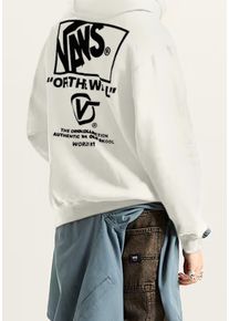Kapuzensweatshirt Vans "STACKED HI PULLOVER", Herren, Gr. L, egret, Obermaterial: 60% Baumwolle, 40% Polyester, normal, angesetztes B&uuml;ndchen, Sweatshirts Kapuzensweatshirt, sportlicher Schnitt, mit Kapuze und Kordelzug, mit K&auml;ngurutasche