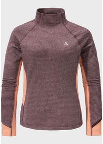 Sch&ouml;ffel Funktionsshirt SCH&Ouml;FFEL "Longsleeve Cristallo L", Damen, Gr. 44, rot (2965, rot), Oberstoff : 68% Polyester 24% Wolle 8% Nylon, V-Ausschnitt, Shirts Funktionsshirt