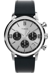 Chronograph Timex "MARLIN", schwarz, Armbanduhren, Herren, Chronograph, Quarzuhr, Armbanduhr, Herren, Datum, Stoppfunktion, 12/24-Std.-Anzeige