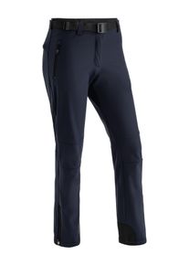 Funktionshose Maier Sports "Tech Pants W", Damen, Gr. 46, Normalgr&ouml;&szlig;en, blau (dunkelblau), Vorderseite: 92% Polyester, 8% Elasthan; R&uuml;ckseite: 100% Polyester, Hosen Funktionshose, Warme Softshellhose, elastisch und winddicht