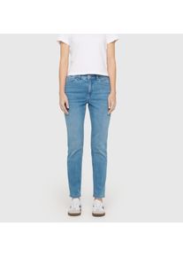 Stretch-Jeans MAC "Melanie", Damen, Gr. 34, L&auml;nge 28, authentic baby blau, Denim/Jeans, Obermaterial: 91% Baumwolle, 7% Elastomultiester, 2% Elasthan, figurbetont lang, Jeans Stretch-Jeans, Gerade geschnitten