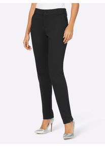 CR&Eacute;ATION L Chinohose CREATION L, Damen, Gr. 46, Normalgr&ouml;&szlig;en, schwarz, 48% Baumwolle, 45% Polyester, 7% Elasthan, unifarben, lang, Hosen Chinohose