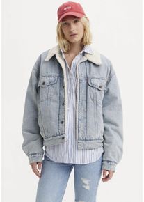 Levi's Jeansjacke LEVI'S "SHERPA TRUCKER", Damen, Gr. M (38), morning sunlight, Denim/Jeans, Obermaterial: 100% Baumwolle, loose fit taillenbedeckt, angesetztes B&uuml;ndchen, Jacken Jeansjacke, mit Teddypl&uuml;sch