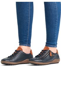 Schn&uuml;rschuh Remonte, Damen, Gr. 39, blau (marine), Lederimitat, Schuhe Schn&uuml;rschuh