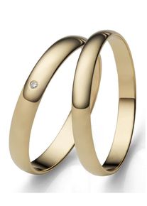Trauring Firetti "Schmuck Geschenk Gold 375 Hochzeit Ehering "LIEBE" Gr. 62, gold (gelbgoldfarben), Fingerringe, Damen, 62, ohne Brillant, Gelbgold 585, 3mm, Trauring, Made in Germany, wahlweise mit oder ohne Brillant