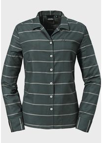 Sch&ouml;ffel Outdoorbluse SCH&Ouml;FFEL "Blouse Roslyn L", Damen, Gr. 38, gr&uuml;n (6980, gr&uuml;n), 53% Baumwolle 47% Lyocell, Basic, Blusen Outdoorbluse