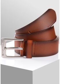 Lederg&uuml;rtel Tom Tailor "TTCALVINPLUS", Herren, Gr. 95, braun (light braun uni), Rindsleder, unifarben, G&uuml;rtel Lederg&uuml;rtel, 4 cm breiter Herreng&uuml;rtel, Casual und Jeans Look