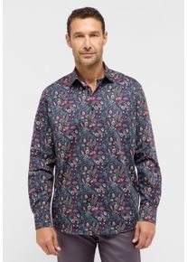 Langarmhemd Eterna "COMFORT FIT", Damen, Gr. 40, Normalgr&ouml;&szlig;en, blau (navy), Twill, 100% cotton, normal, Manschette, Hemden Langarmhemd