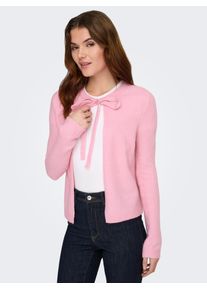 Strickjacke Only "ONLJESSIE LS ONE STRING CARDIGA KNT", Herren, Gr. XS, romance rose detail:melange, Strick, Obermaterial: 35% Polyester, 30% Nylon, 25% Polyacryl, 7% Wolle, 3% Elasthan, meliert, normal, Rundhals, Strickjacken Strickjacke