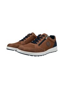 Sneaker Bugatti, Herren, Gr. 42, cognac, Lederimitat, Textil, Schuhe Sneaker, Komfort-Sneaker, Freizeitschuh, Alltags-Schn&uuml;rschuh