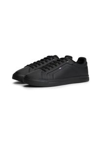 Sneaker Tommy Hilfiger "ICON COURT LIGHT ESS", Herren, Gr. 44, schwarz, Leder, Lederimitat, Schuhe Sneaker, Freizeitschuh, Halbschuh, Schn&uuml;rschuh, weich gepolsterter Schaftrand