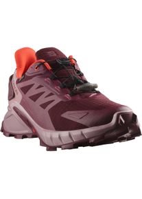 Laufschuh Salomon "SUPERCROSS 4 GORE-TEX W", Damen, Gr. 42,5, lila (tawny port), Textil, Schuhe Laufschuh, wasserdicht