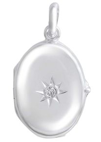 Kettenanh&auml;nger Firetti "Schmuck Geschenk Silber 925 Halsschmuck Anh&auml;nger Medaillon", silber (silberfarben, kristallwei&szlig;, kristallwei&szlig;), Schmuckanh&auml;nger, Damen, Silber 925 (Sterlingsilber), 3,7 g, Kettenanh&auml;nger, mit Zirkonia (synth.)