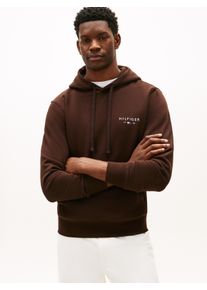 Hoodie Tommy Hilfiger "BRAND LOVE SMALL HILFIGER", Herren, Gr. M, chocolate, Sweatware, Obermaterial: 77% Baumwolle, 23% Polyester, normal normal, Rippb&uuml;ndchen, Sweatshirts Hoodie