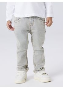 Schlupfjeans name it "NMMRYAN SLIM SWE JEANS 2472-TH NOOS", Jungen, Gr. 92, N-Gr, vintage light blau denim, Denim/Jeans, Obermaterial: 70% Baumwolle, 27% Polyester, 3% Elasthan, unifarben, regular fit lang, Jeans Schlupfjeans, im Jogging Style