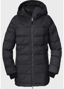 Sch&ouml;ffel Parka SCH&Ouml;FFEL "Insulated Parka Boston L", Damen, Gr. 38, schwarz (9990, schwarz), Oberstoff : Aussenseite: 100% Polyester (Membran: Polyurethan) Futter : 100% Polyester F&uuml;llung : 100% Polyester, regular fit, hoch geschlossener Ausschnitt, Jacken Parka