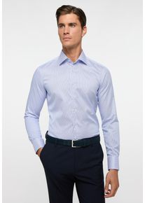Langarmhemd Eterna "SLIM FIT", Damen, Gr. 42, Normalgr&ouml;&szlig;en, blau (royal blau), Twill, 100% Baumwolle, schmal, Manschette, Hemden Langarmhemd, NON IRON (b&uuml;gelfrei)