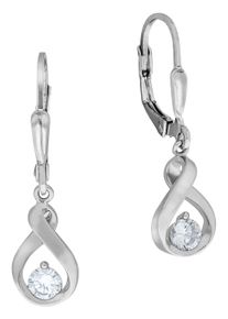 Paar Ohrh&auml;nger Firetti "Schmuck Geschenk Silber 925 Ohrschmuck Patentbrisur Tropfen Glitzer", silber (silberfarben, kristallwei&szlig;, kristallwei&szlig;), Ohrringe, Damen, Silber 925 (Sterlingsilber), Paar Ohrh&auml;nger, mit Zirkonia (synth.)