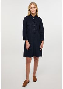 Blusenkleid Eterna "REGULAR FIT", Damen, Gr. 46, Normalgr&ouml;&szlig;en, navy, 100% Baumwolle, normal, Kleider Blusenkleid
