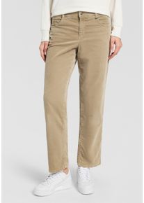 Cordhose MAC "GRACIA", Damen, Gr. 46, L&auml;nge 32, windspray beige, Cord, Obermaterial: 98% Baumwolle, 2% Elasthan, straight fit kn&ouml;chelfrei, Hosen Cordhose, Hochwertige, elastische Babycord-Qualit&auml;t im Baumwoll-Mix