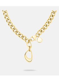 Kette mit Anh&auml;nger Liebeskind Berlin "Schmuck Geschenk Edelstahl Halskette The Organic", gold (gelbgoldfarben), Halsketten, Damen, Edelstahl, L: 38 B: 6mm, Kette mit Anh&auml;nger, B:6mm