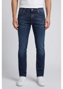 Only & Sons Slim-fit-Jeans ONLY & SONS "ONSLOOM SLIM 5748 EY BOX JEANS MU", Herren, Gr. 30, L&auml;nge 34, dunkelblau denim, Denim/Jeans, Obermaterial: 65% Baumwolle, 18% Polyester, 15% Viskose, 2% Elasthan, Abriebeffekte, slim fit lang, Jeans Slim-fit-Jeans, Baumwollmischung, slim fit