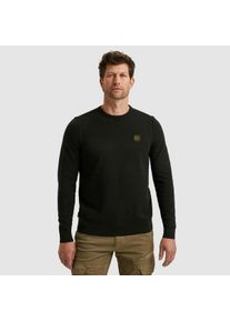 PME-Legend Strickpullover PME LEGEND, Herren, Gr. L, schwarz, Strick, Obermaterial: 100% Baumwolle, unifarben, regular fit h&uuml;ftbedeckend, Rundhals, Flachstrickb&uuml;ndchen, Pullover Strickpullover, mit Strick-Muster