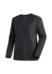 Langarmshirt Maier Sports "MS FAV Long Tee W", Damen, Gr. M, schwarz, 100% Polyester, Rundhals, Shirts Langarmshirt, atmungsaktives Damen Shirt langarm, Regular Fit