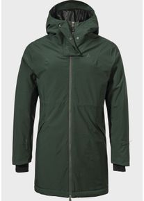 Sch&ouml;ffel Parka SCH&Ouml;FFEL "Urban Ins Parka Style Crivat WMS", Damen, Gr. 42, gr&uuml;n (6965, gr&uuml;n), Oberstoff: Aussenseite: 100% Polyester; (Membran: Thermoplastisches Polyurethan); Futter: 100% Polyester; Wattierung: 100% Polyester, regular fit, hoch geschlossener Ausschnitt, Jacken Parka
