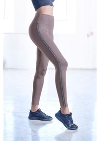 active by Lascana Leggings LASCANA ACTIVE, Damen, Gr. L (44/46), N-Gr, grau (stone), Jersey, Obermaterial: 95% Baumwolle, 5% Elasthan, unifarben, figurbetont lang, Hosen Leggings, mit breitem Komfortbund