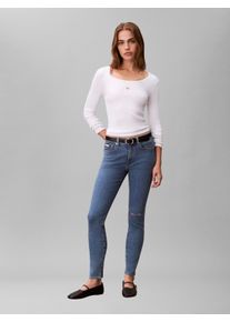 Skinny-fit-Jeans Calvin Klein Jeans, Damen, Gr. 28, L&auml;nge 32, blau jay, Denim/Jeans, Obermaterial: 78% Baumwolle, 20% Polyester, 2% Elasthan, unifarben, skinny fit normal, Jeans Skinny-fit-Jeans, Skinny fit