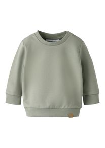 Sweatshirt name it "NBNTAKKI f&uuml;r M&auml;dchen und Jungen mit Druckknopf und Stretch", Jungen, Gr. 86, shadow, Sweatware, Obermaterial: 95% Baumwolle, 5% Elasthan, unifarben, normal normal, Rundhals, Rippb&uuml;ndchen, Sweatshirts Sweatshirt, unifarben, casual, regular fit, Baumwollmix, Rundhals