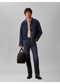 Straight-Jeans Calvin Klein Jeans "STNDRD STRGHT JEANS", Herren, Gr. 34, L&auml;nge 34, oil slick, Denim/Jeans, Obermaterial: 99% Baumwolle, 1% Elasthan, unifarben, straight fit lang, Jeans Straight-Jeans, Straight fit