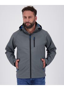 Softshelljacke LPO "ELLIOT PEAK III MEN", Herren, Gr. 4XL (60), grau (anthrazit), 96% Polyester; 4% Elasthan, mit Gummizug, Jacken Softshelljacke, auch in Gro&szlig;en Gr&ouml;&szlig;en erh&auml;ltlich