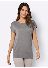 Pullunder Classic Basics "Pullunder", Damen, Gr. 46, grau (steingrau), 100% Polyacryl, unifarben, Pullover Pullunder