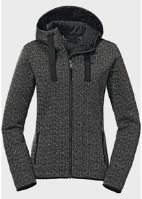 Sch&ouml;ffel Fleecejacke SCH&Ouml;FFEL "Fleece Hoody Aurora L", Damen, Gr. 44, schwarz (9990, schwarz), Oberstoff Rumpf: 100% Polyester Futter Kapuze: 100% Polyester, regular fit, hoch geschlossener Ausschnitt, Jacken Fleecejacke