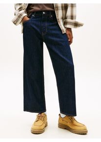 Relax-fit-Jeans Tommy Jeans "JAIMIE RELAXED STRAIGHT CROPPED", Herren, Gr. 36, N-Gr, denim schwarz, Denim/Jeans, Obermaterial: 99% Baumwolle, 1% Elasthan, relaxed fit, Jeans Relax-fit-Jeans