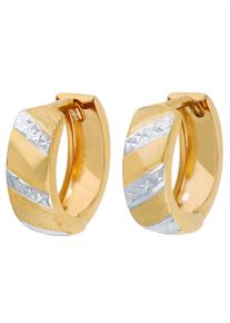 Paar Creolen Lady, gold (gelbgold 375), Ohrringe, Damen, Paar Creolen