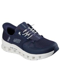 Slip-On Sneaker Skechers "GLIDE-STEP PRO", Herren, Gr. 43, blau (navy), Textil, Schuhe Slip-On Sneaker, Laufschuh, Trainingsschuh mit flexibler Traktionslaufsohle, Topseller