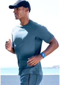 Funktionsshirt AUTHENTIC LE JOGGER, Herren, Gr. S (44/46), petrol, Trikot, Obermaterial: 88% Polyester, 12% Elasthan, unifarben, figurbetont h&uuml;ftlang, Rundhals, Raglan&auml;rmel normaler Saum, Shirts Funktionsshirt, mit Rundhalsausschnitt und seitlichen Mesh-Einsatz