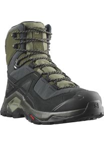 Wanderschuh Salomon "QUEST ELEMENT Gore-Tex", Herren, Gr. 47, bunt (schwarz, olivgr&uuml;n), Leder, Textil, Schuhe Wanderschuh, Wasserdicht