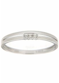 Diamantring Firetti "Schmuck Geschenk Gold 333 Damenring Goldring Diamant" Gr. 16, silber (wei&szlig;gold, 333), Fingerringe, Damen, 16, 0,03 P2 = erkennbare Einschl&uuml;sse, Diamanten Wei&szlig;gold 333, 3mm, Diamanten, Wei&szlig;gold 333, Diamantring, mit Brillanten