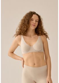 B&uuml;gel-BH Naturana "Back Smoother", Damen, Gr. 80, Cup B, beige (light beige), Obermaterial: 84% Polyester, 16% Elasthan, unifarben, Basic, bequem, BHs B&uuml;gel-BH, ohne B&uuml;gel, unsichtbar, bequem, elastisch, nahtloser Schnitt